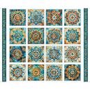Patchworkbaumwolle Bohemian Sunrise Foulard Medallion Patches 31088 -Z